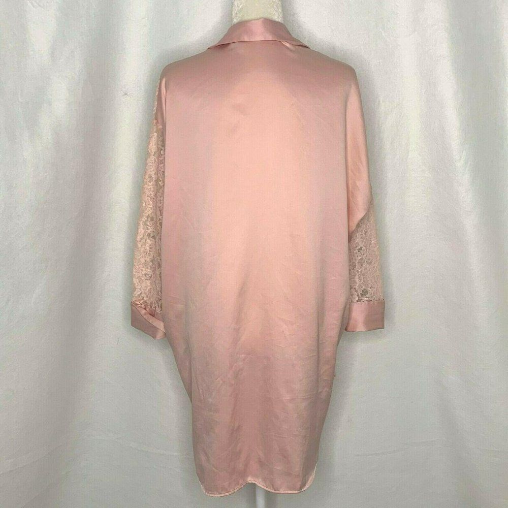 Vintage Victorias Secret Night Shirt S Pink Lace - Picture 4 of 8